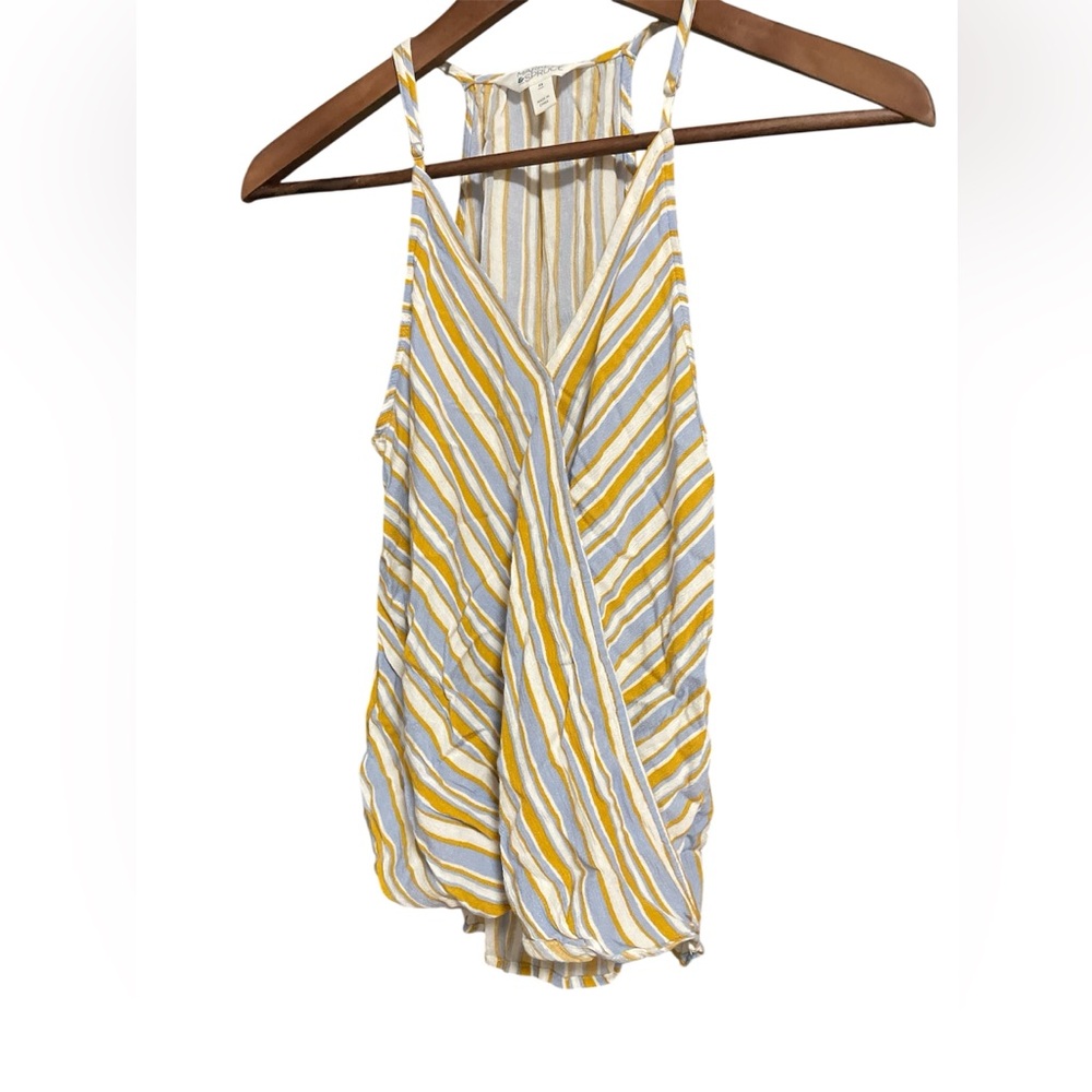 Market & Spruce Yellow and Blue Striped Top